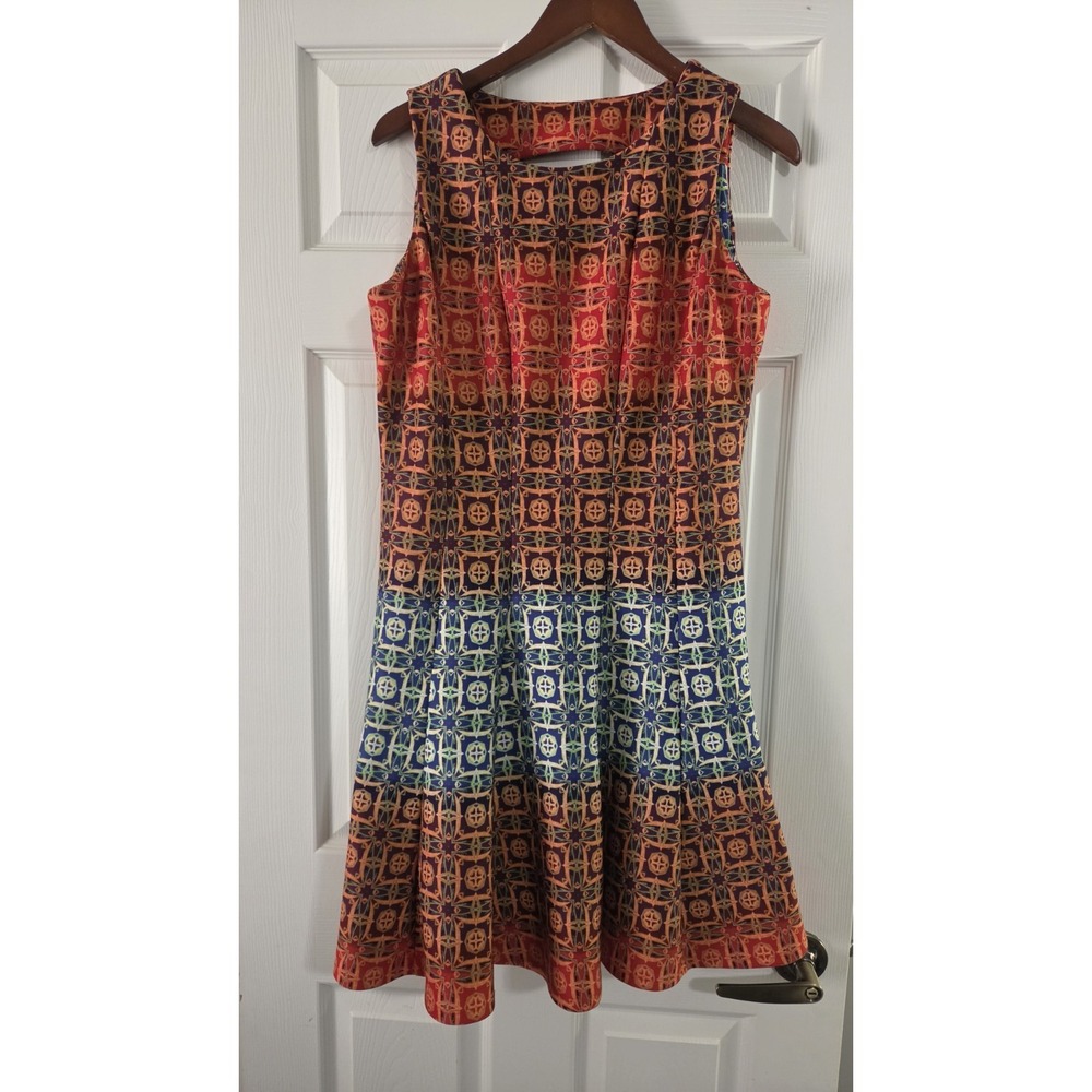 Julian Taylor New York Mid Length‎ Sleeveless Dress Back Cut Out Size 14